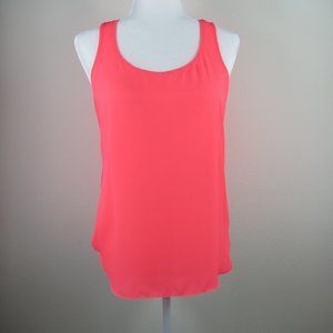 Express Neon Pink Open Back Tank Top S